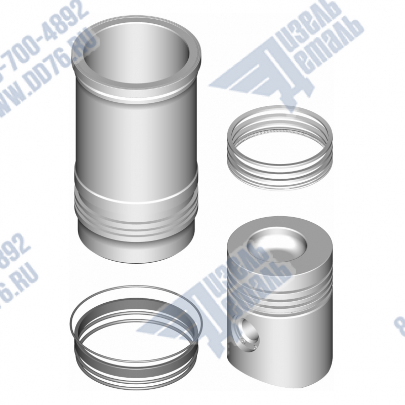 240-1004006-А ГИЛЬЗА, ПОРШЕНЬ, ПАЛЕЦ И КОЛЬЦА. КОМПЛЕКТ ДЛЯ ЗАПАСНЫХ ЧАСТЕЙ